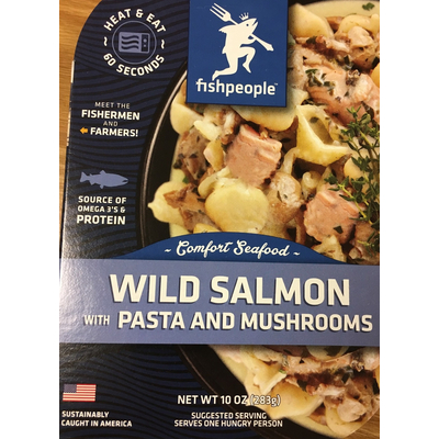 Wild Salmon with Pasta and Mushrooms