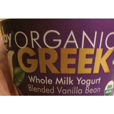 Organic Greek Whole ilk Yogurt, Blended Vanilla Bean