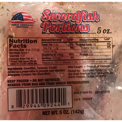 Swordfish Portions