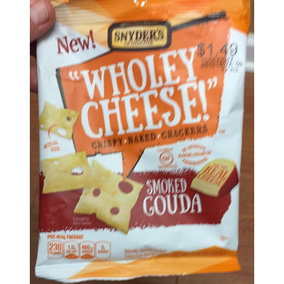 Wholey Cheese Crispy Baked Crackers Smoked Gouda Flavor
