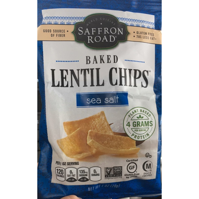 Baked Lentil Chips, Sea Salt