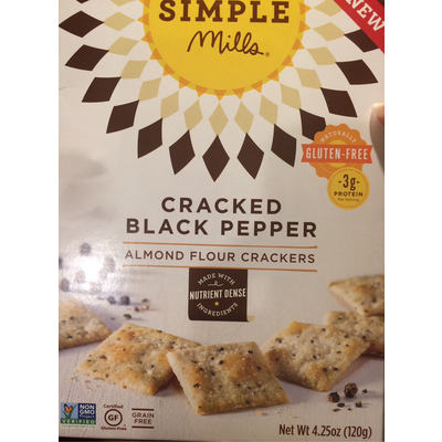 Almond Flour Crackers, Cracked Black Pepper