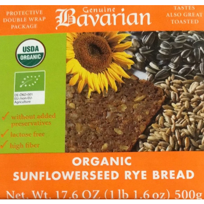 Sunflowerseed Rye Bread, Organic