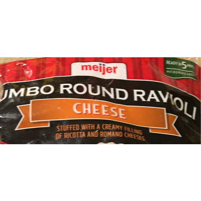 Ravioli, Jumbo Round, Cheese