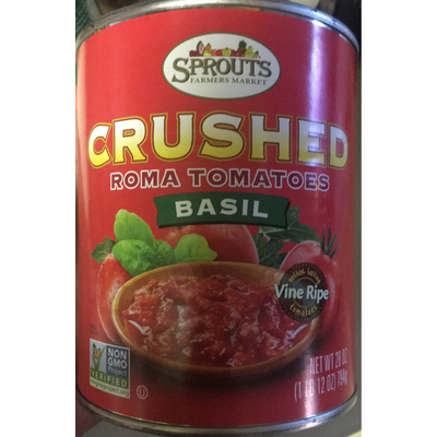 Crushed Roma Tomatoes, Basil