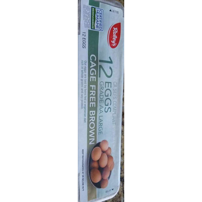 Grade AA Large Brown Eggs, Cage Free