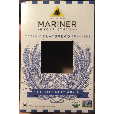 Organic Flatbread Crackers, Sea Salt Multigrain