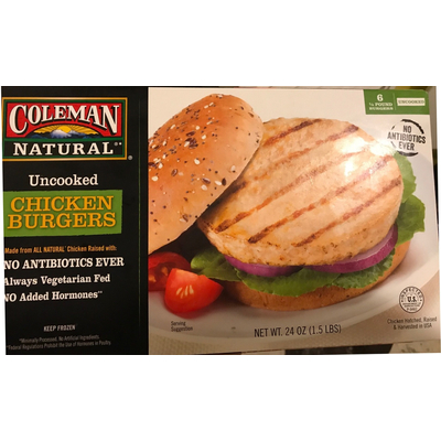 Chicken Burger, Uncooked