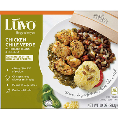 Chicken Chile Verde with Polenta & Black Beans