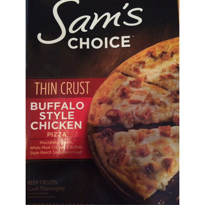 Buffalo Style Chicken Pizza, Thin Crust