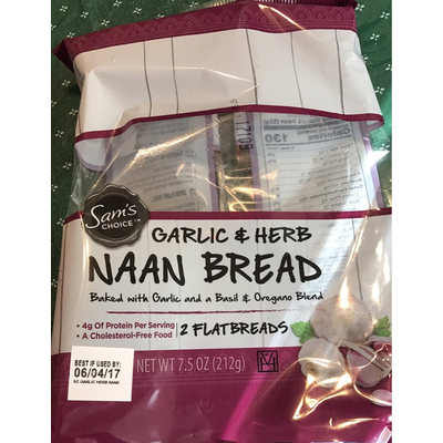Naan Bread, Garlic & Herb