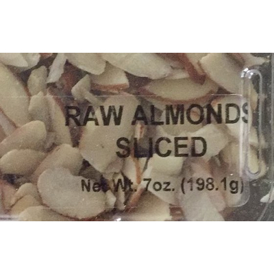 Raw Almonds, Sliced