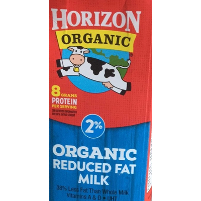 Organic Reduced Fat Milk