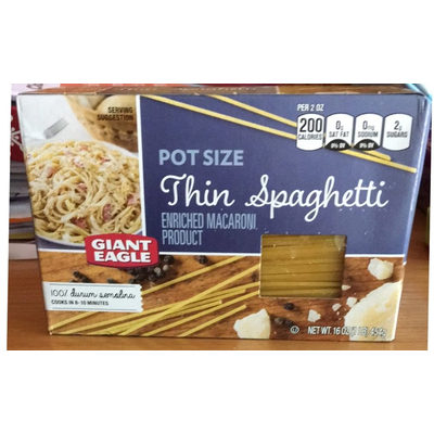 Thin Spaghetti, Pot Size