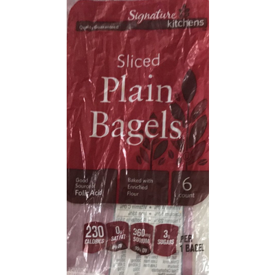 Sliced Plain Bagels