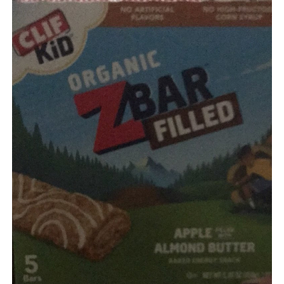 Kid Organic ZBar, Apple Filled Almond Butter