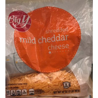 Mild Cheddar Cheese, Shredded