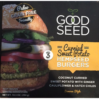 Good Seed Hempseed Burgers, Curried Sweet Potato