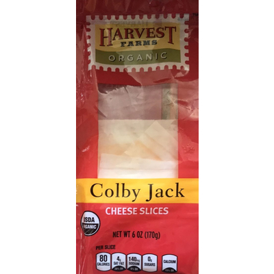 Organic Cheese Slices, Colby Jack