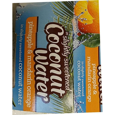 Coconut Water, Pineapple & Mandarin Orange, in Slightly Sweetened Coconut Water