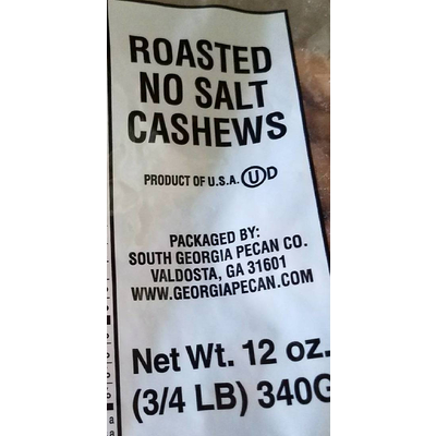 Cashew, Roasted No Salt