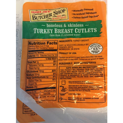 Butcher Shop, Turkey Breast Cutlets