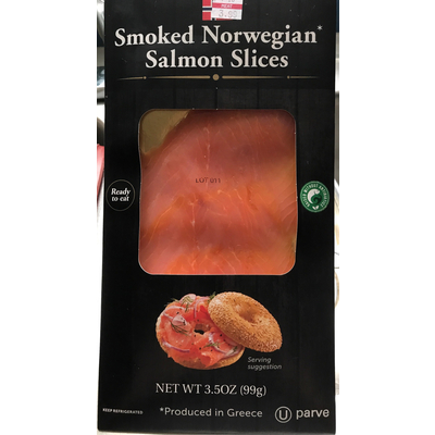 Norwegian Salmon Slices, Smoked
