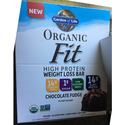 Organic Fit High Protein Weight Loss Bar, Chocolate Fudge