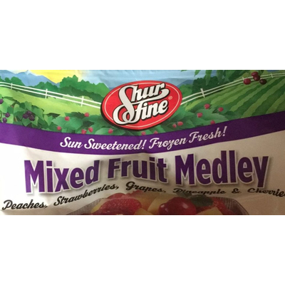 Mixed Fruit Medley, Peaches, Strawberries, Grapes, Pineapple & Cherries