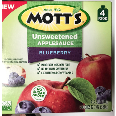 Unsweetened Applesauce, Blueberry