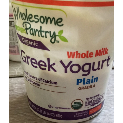 Whole Milk Greek Yogurt, Plain Grade A