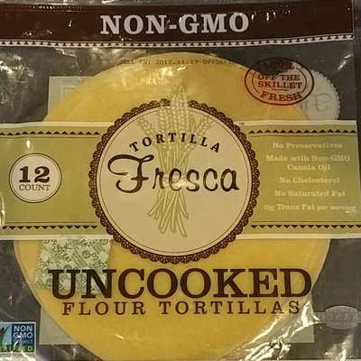 Flour Tortillas, Uncooked