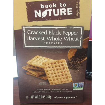 Crackers, Cracked Black Pepper Harvest Whole Wheat