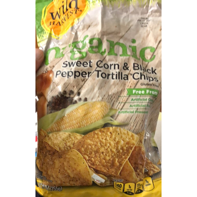 Tortilla Chips, Sweet Corn & Black Pepper
