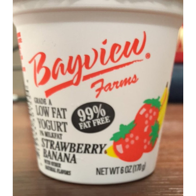 Low Fat Yogurt, Strawberry Banana