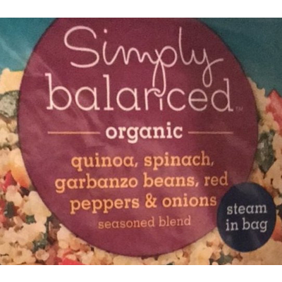 Quinoa, Spinach, Garbanzo Beans, Red Peppers & Onions