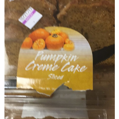 Pumpkin Creme Cake, Sliced