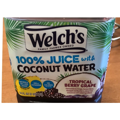 Juice with Coconut Water, Tropical Berry Grape