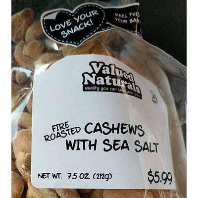 Fire Roasted Cashews with Sea Salt