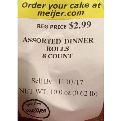 Dinner Rolls, Assorted