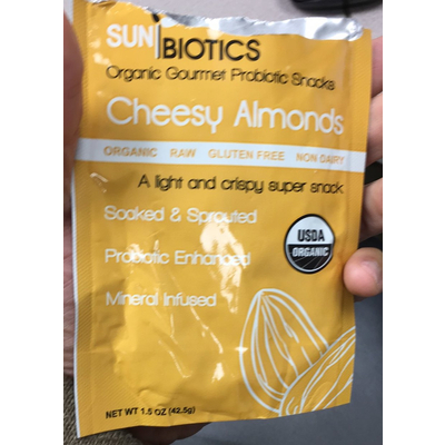 Organic Gourmet Probiotic Snacks, Cheesy Almonds