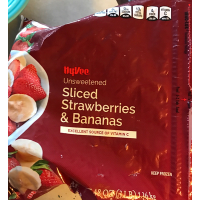Sliced Strawberries & Bananas, Unsweetened