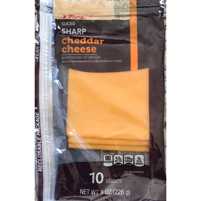 Sharp Cheddar Cheese, Sliced