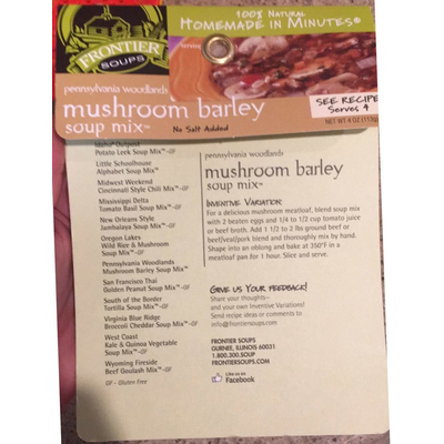 Soup Mix, Mushroom Barley