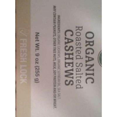 Cashews, Roasted Salted, Organic
