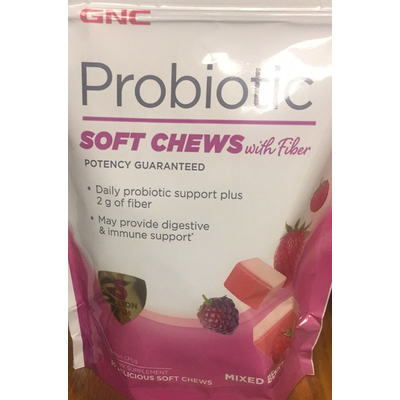 Probiotic Soft Chews with Fiber, Mixed Berry