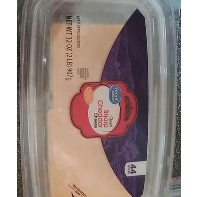 Sliced Cheese, Sharp Cheddar