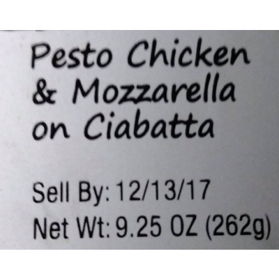 Pesto Chicken & Mozzarella on Ciabatta