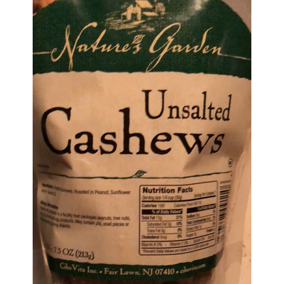 Cashews, Unsalted