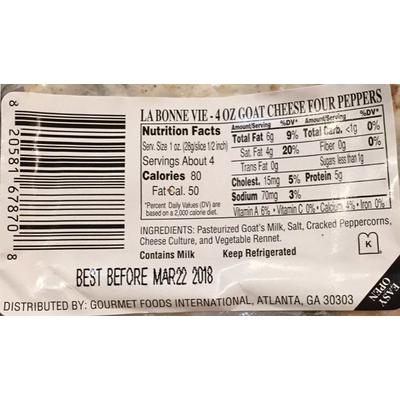 Goat Cheese, Four Peppers